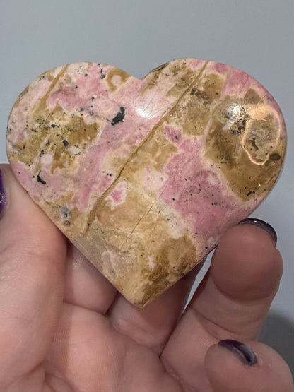 Pink Rhodonite Heart (Peru) C