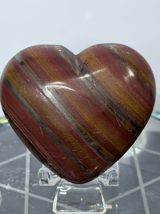 Tiger Iron Heart – 125g Natural Crystal Heart | 5.6cm A