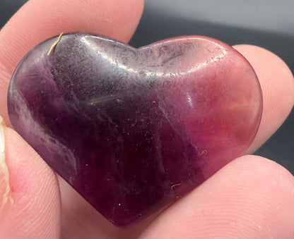 Fluorite Hearts Assorted Colours – 4cm