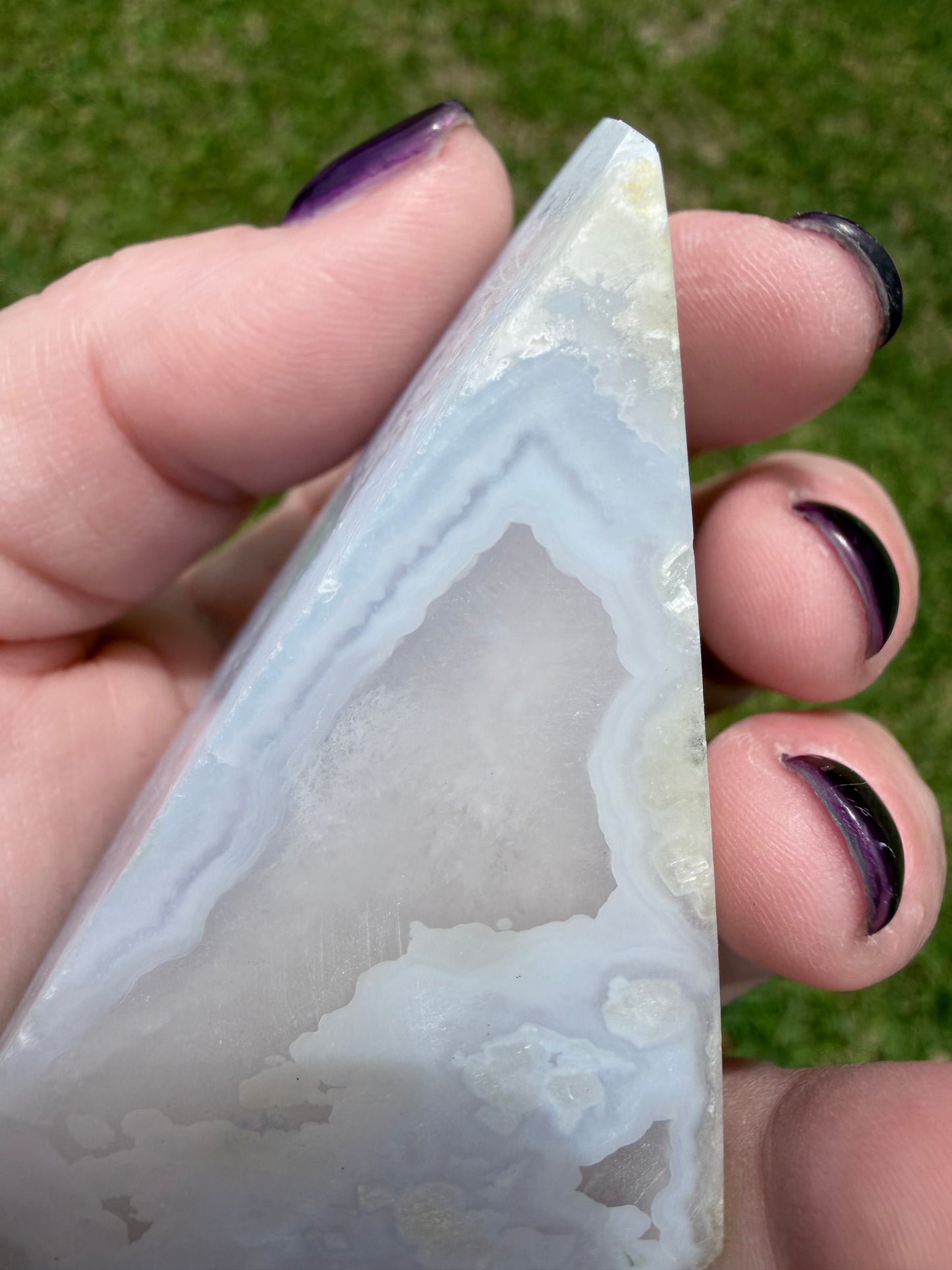 Blue Lace Agate Druzy Freeform – 161g