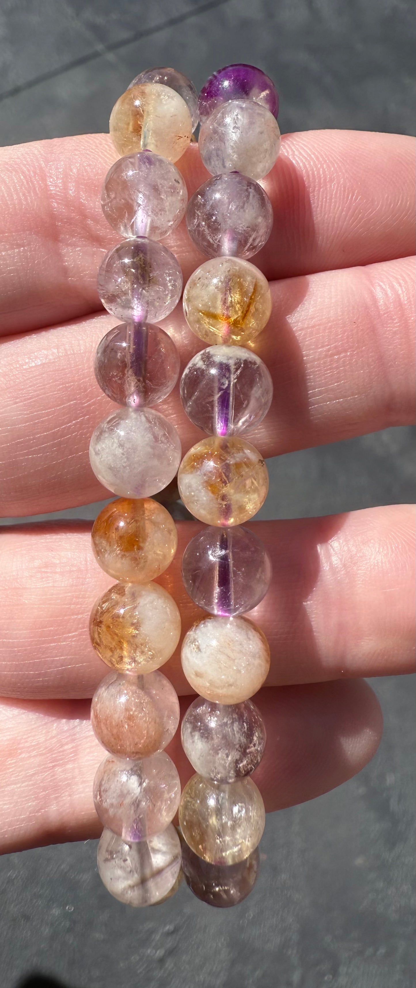 Amethyst & Citrine 8mm Bracelet