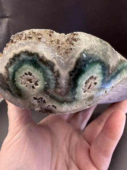 Rare Solar Green Amethyst Quartz on Stand