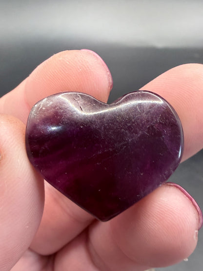 Rainbow Fluorite small Hearts