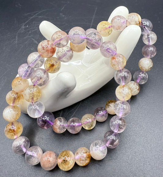 Amethyst & Citrine 8mm Bracelet