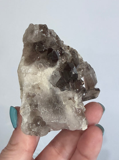 Smoky Quartz Crystal Cluster on Milky Quartz Matrix 214g | Natural Brazilian