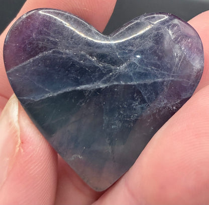 💜 Fluorite Heart assorted colours– 5cm