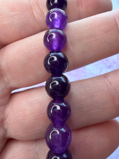 Amethyst Bracelet – 8mm (Stretch)