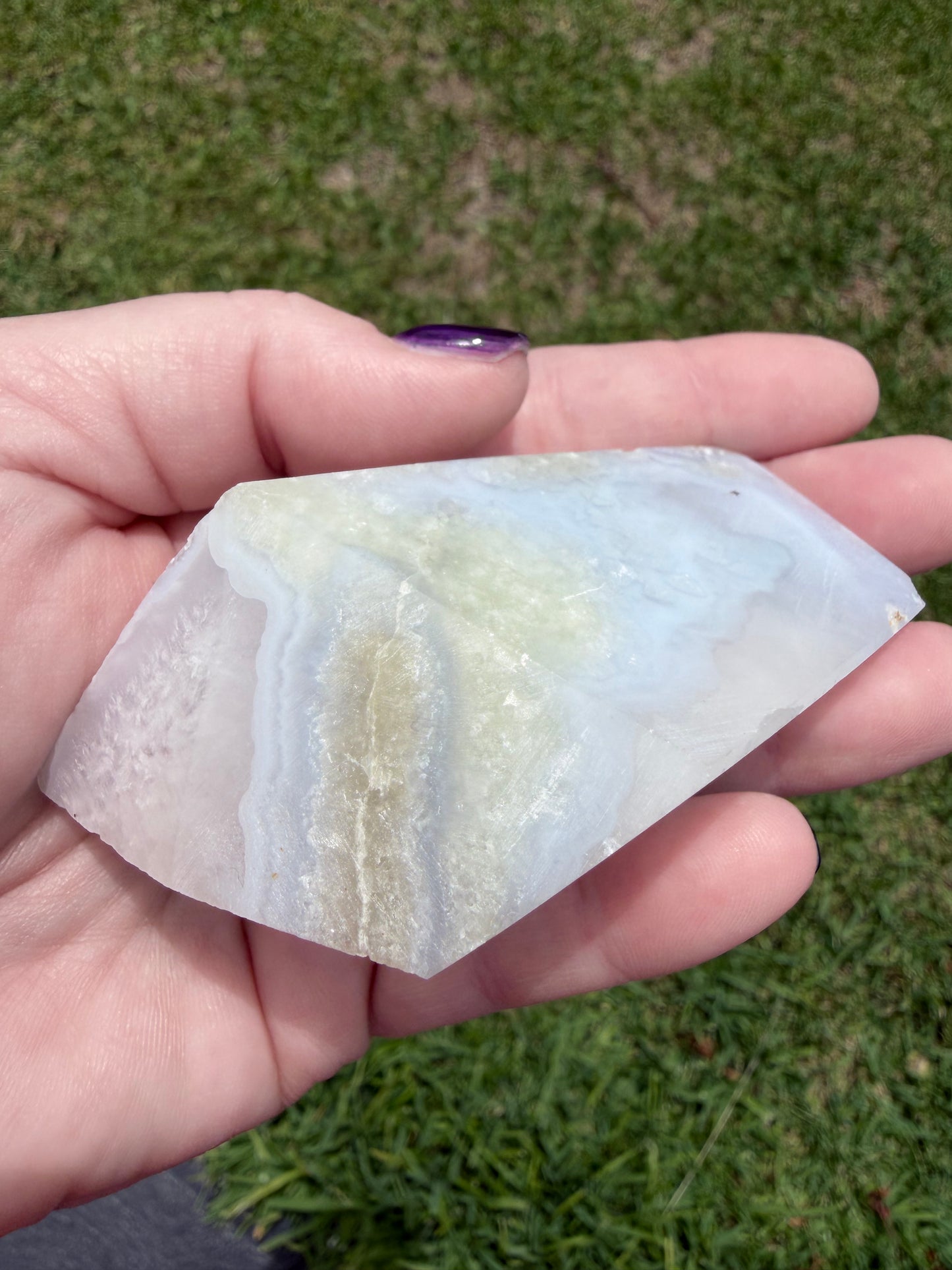 Blue Lace Agate Druzy Freeform – 161g