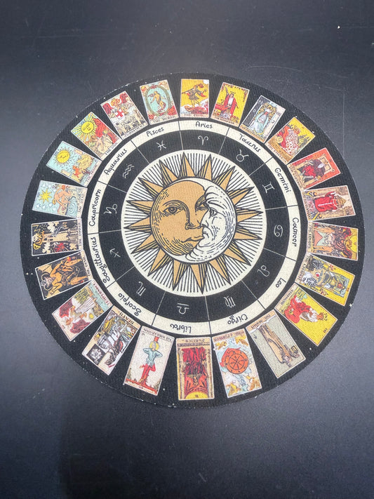 Zodiac & Tarot Divination Mat