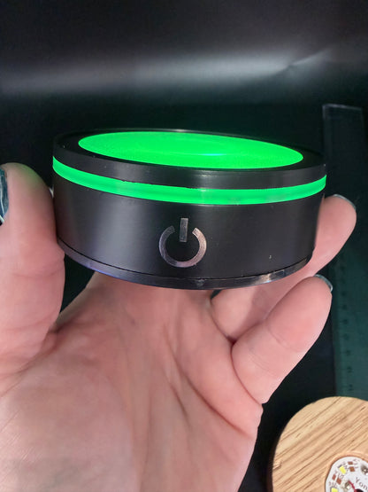 LED Crystal Display Light Base USB or AAA Batteries