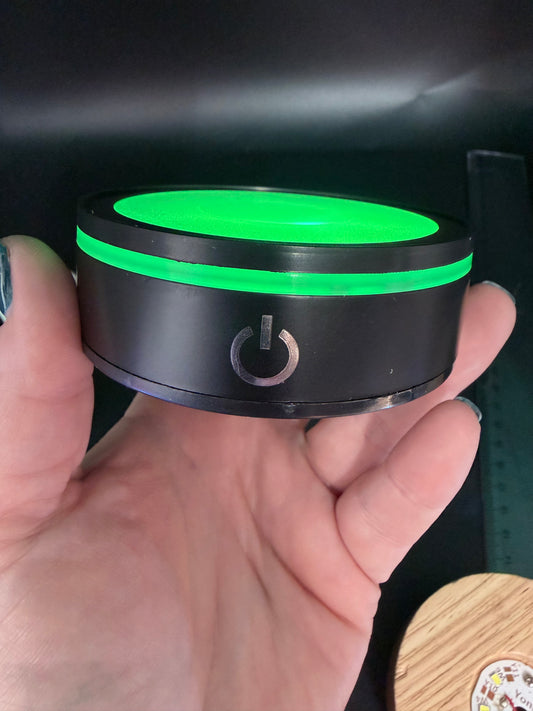 LED Crystal Display Light Base USB or AAA Batteries