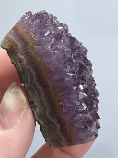 Amethyst Druzy Heart Cluster With Stand – 5.6cm (C)