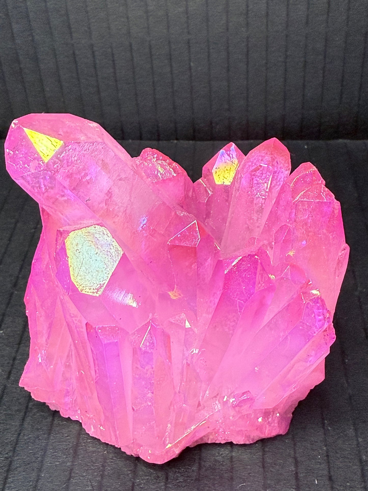 Pink Aura Coated Quartz Cluster