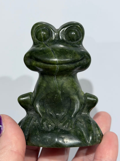 Serpentine Frog Carving