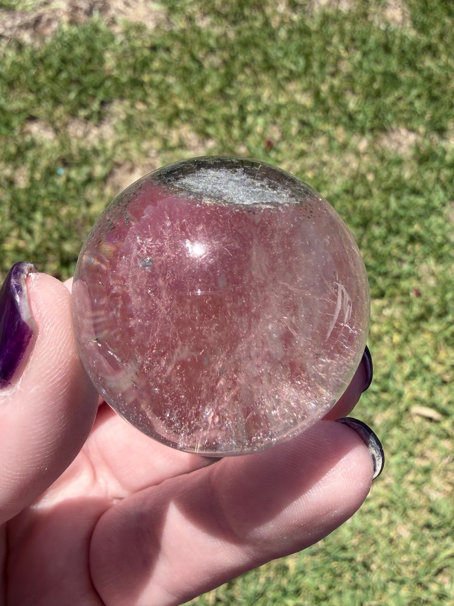 Lodolite (Garden Quartz) “Eye” Sphere – 4cm | 82g