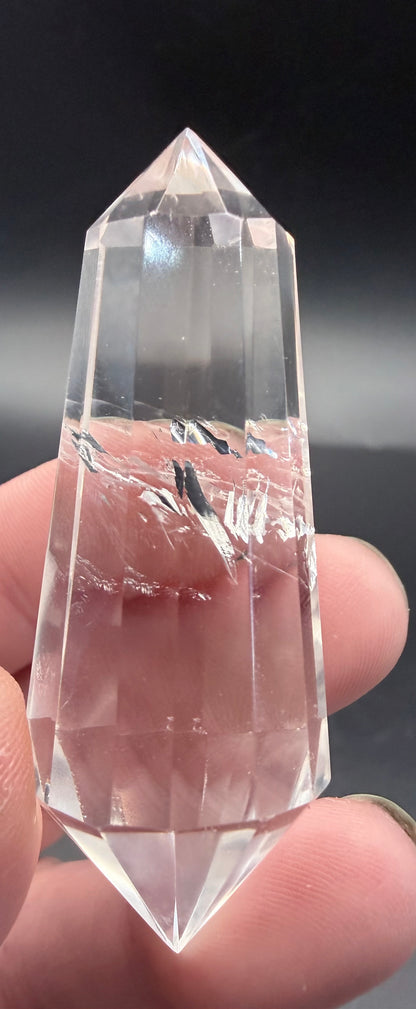 💎 Clear Quartz Phantom Vogel Wand – 38 g | 6.2 × 2.3 cm