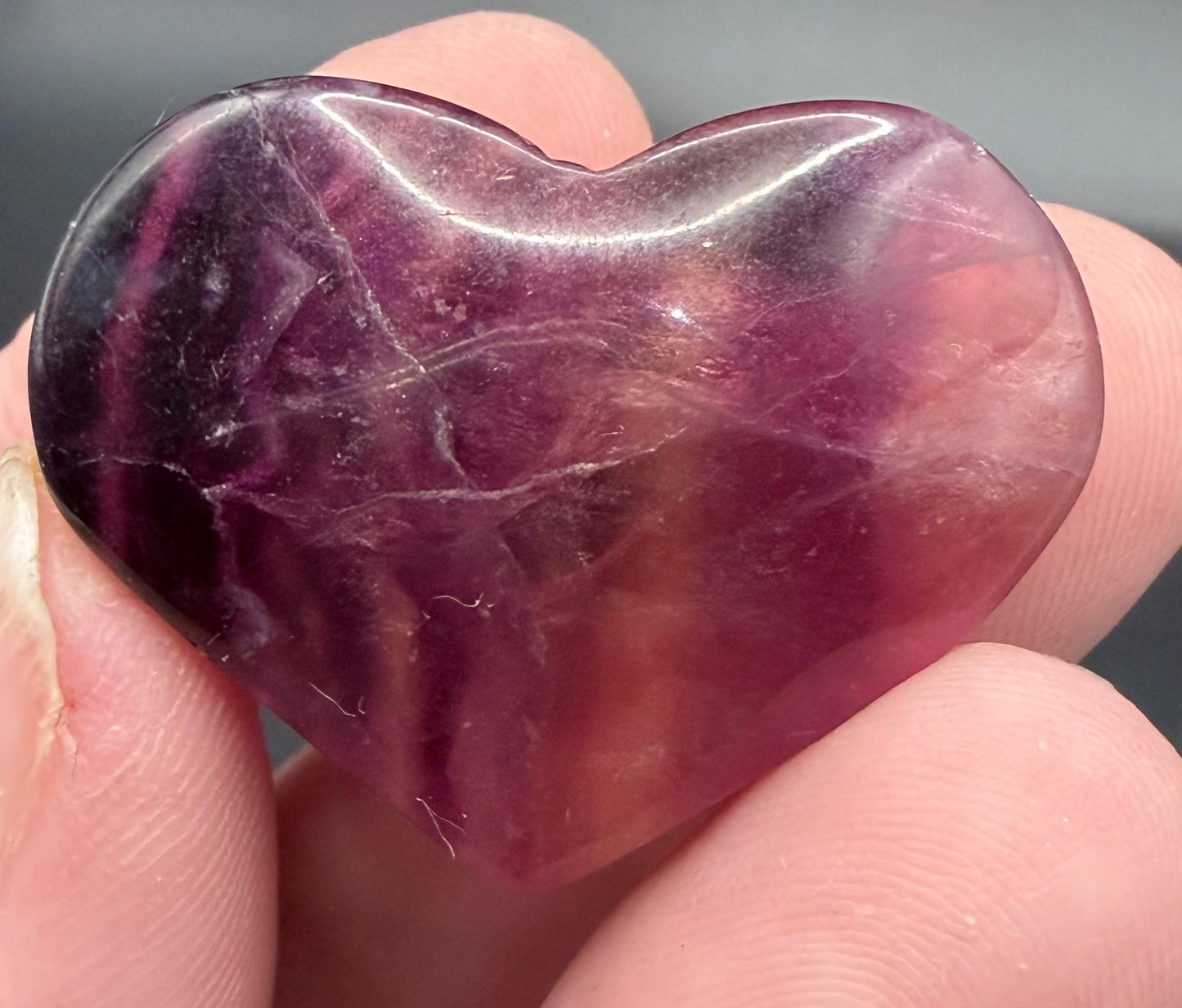 Fluorite Hearts Assorted Colours – 4cm