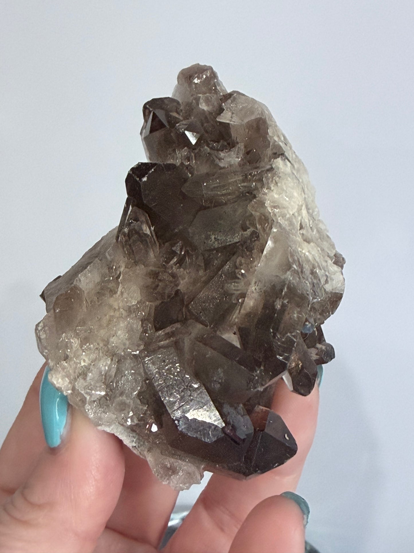 Smoky Quartz Crystal Cluster on Milky Quartz Matrix 214g | Natural Brazilian