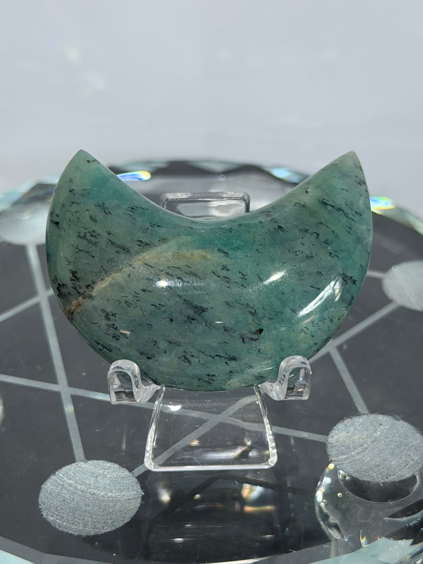 Amazonite Moon Carving – 4.6–5 cm (Pick Your Own)