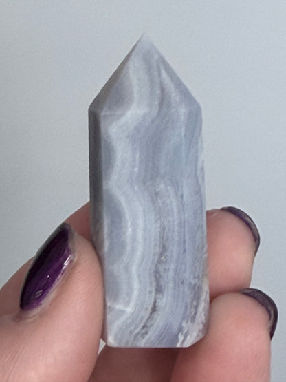 Blue Lace Agate Tower – 4.8cm | 21g