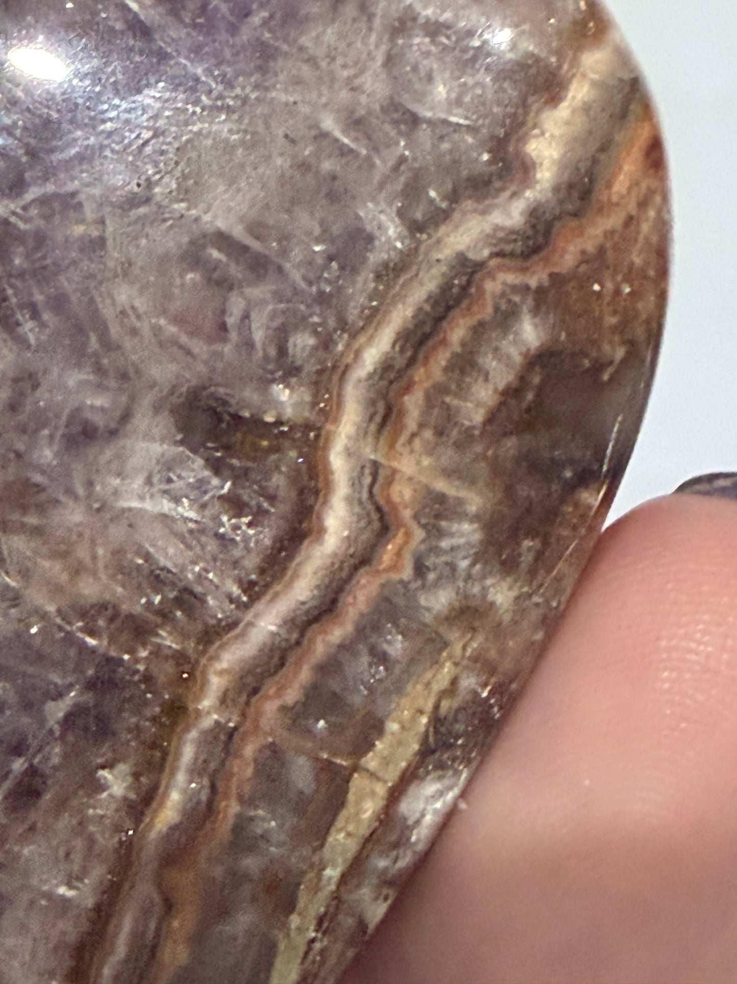 Amethyst & Agate heart J