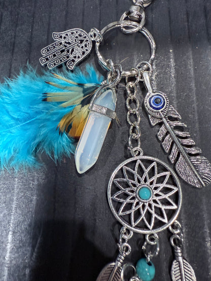 Dreamcatcher Opalite Keychain