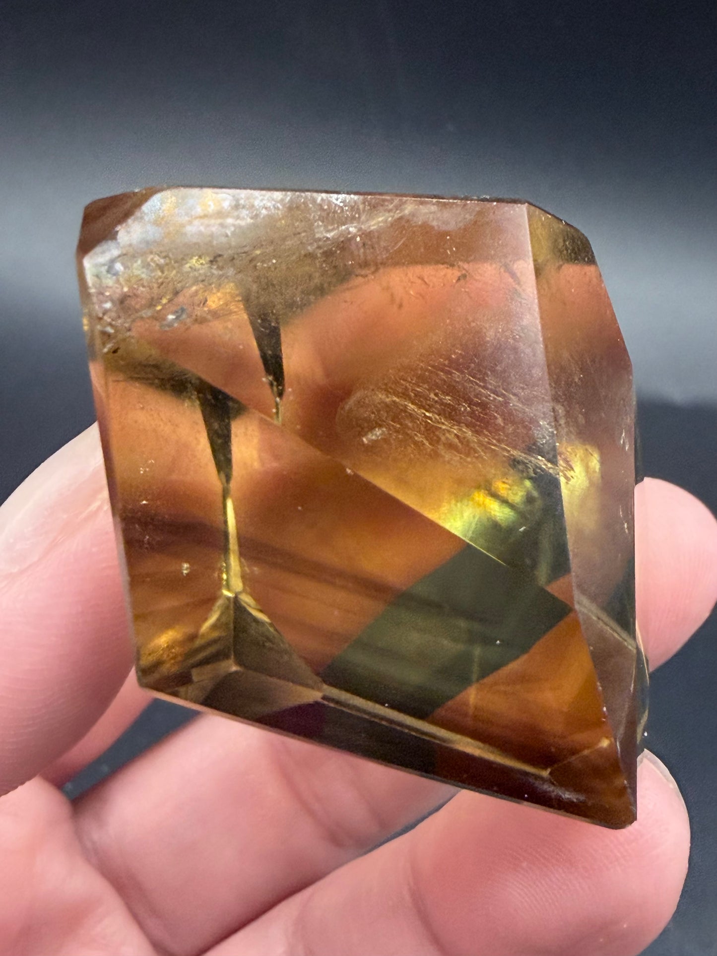 Smokey Citrine Point Freeform with Phantom Growth — Collector Piece