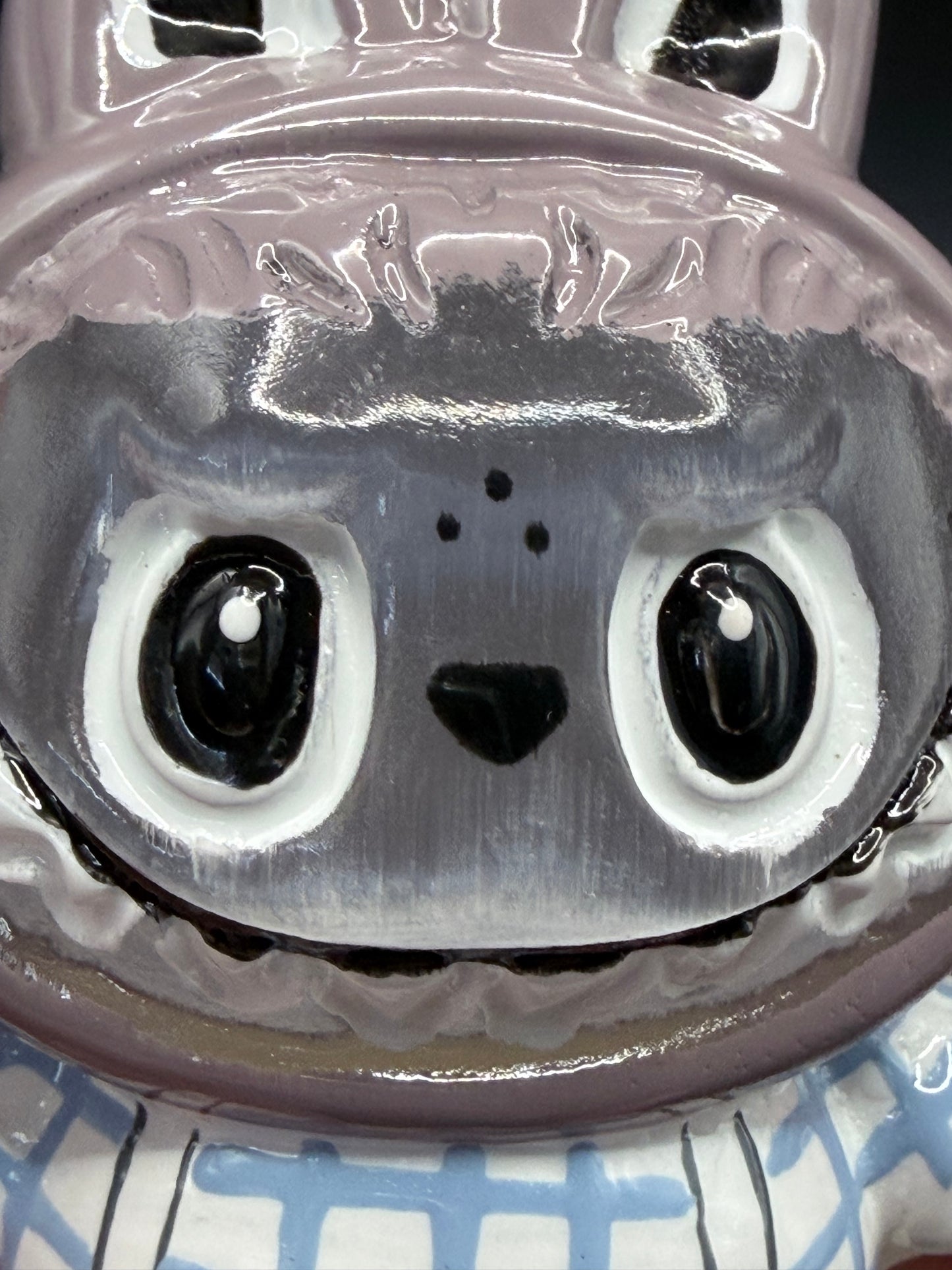 Hand-Painted Selenite large Labubu Figurine – 10cm