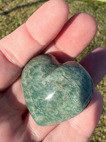 Amazonite Heart – 4cm (Intuitively Chosen)