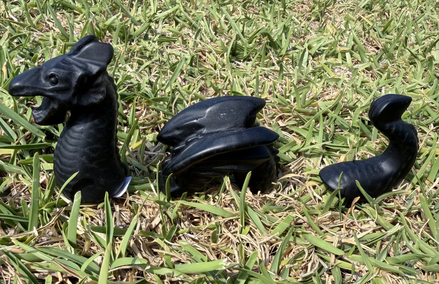 Black Obsidian Dragon Carving