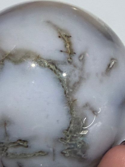 Moss Agate Druzy Sphere – 225g | 5.5cm