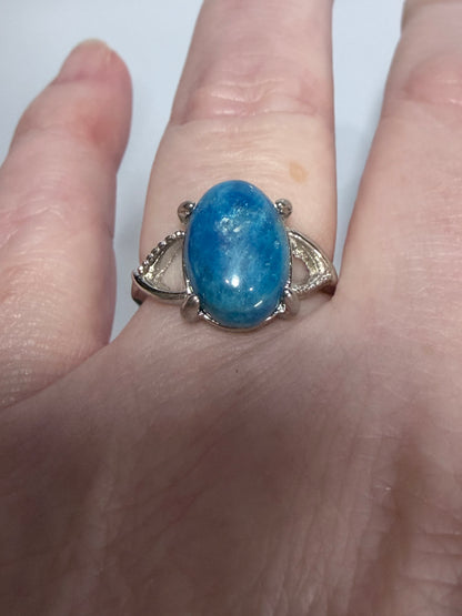 Natural Blue Apatite Adjustable Ring B