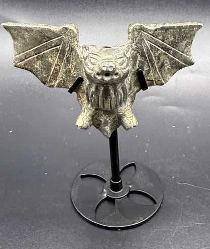 Pyrite Crystal Bat on Stand