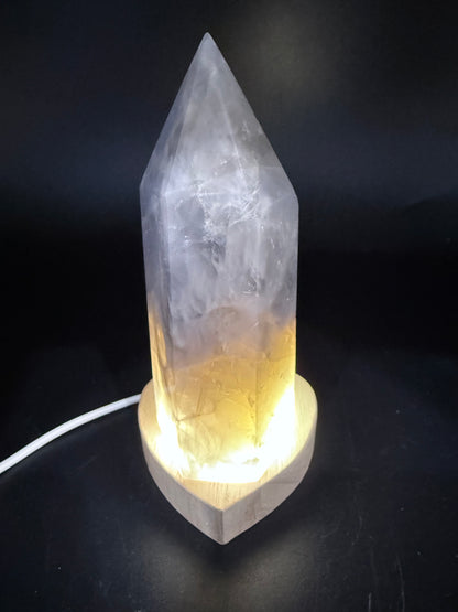 Blue Rose Quartz Tower 366g