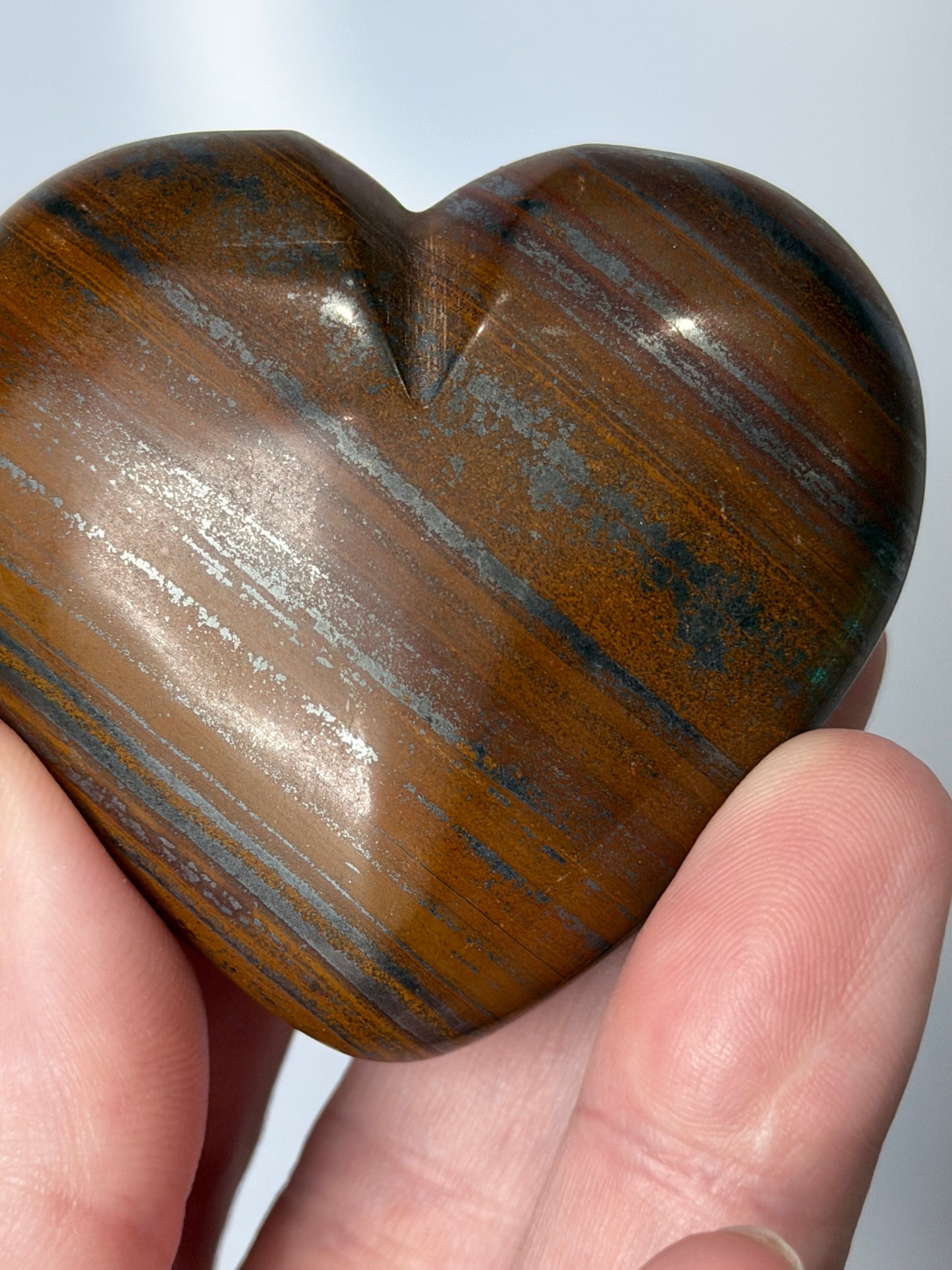 Tiger Iron Heart – 125g Natural Crystal Heart | 5.6cm B
