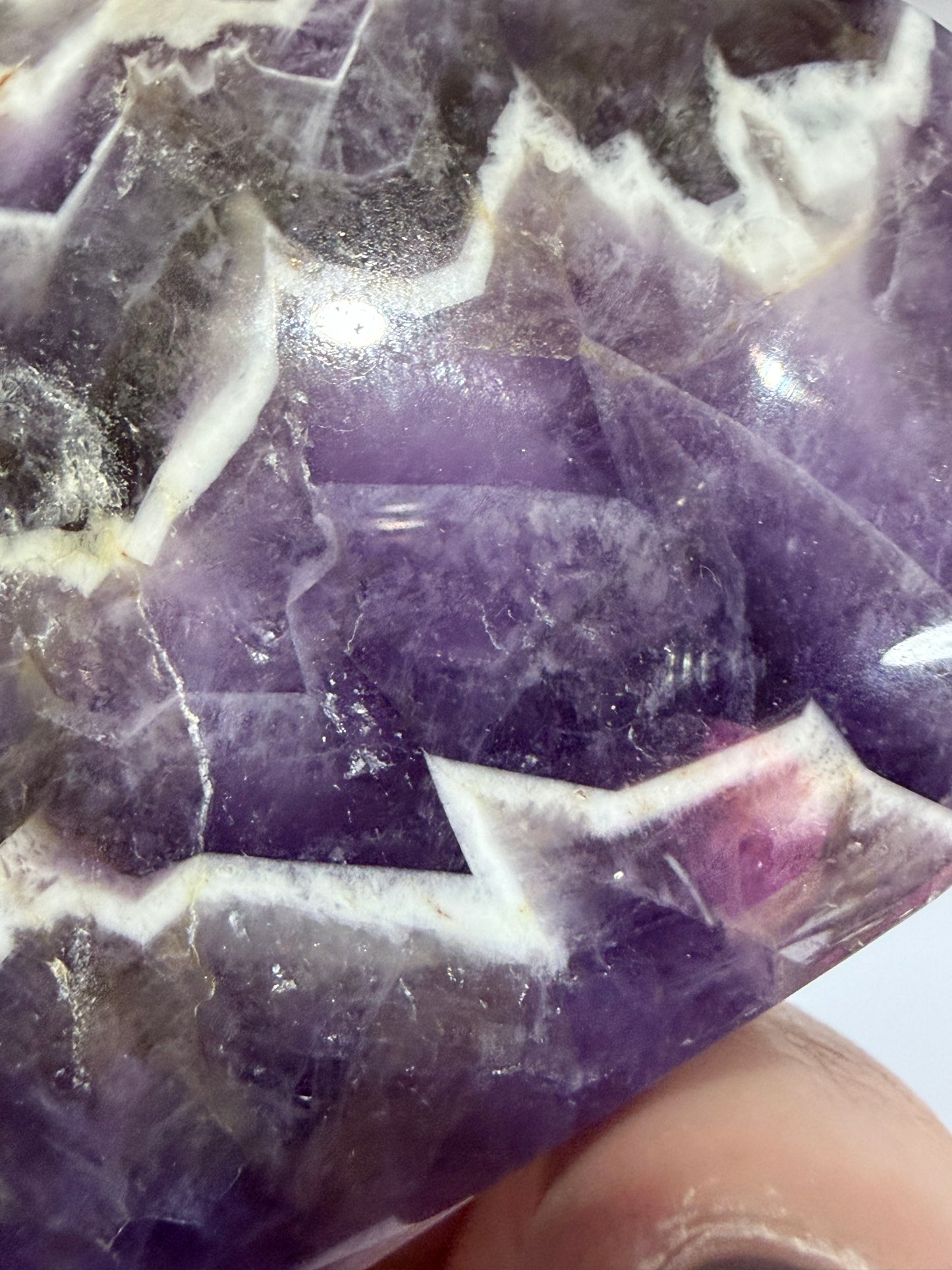 Chevron Amethyst Heart – Free Standing A
