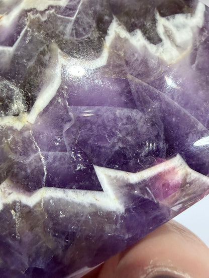 Chevron Amethyst Heart – Free Standing A