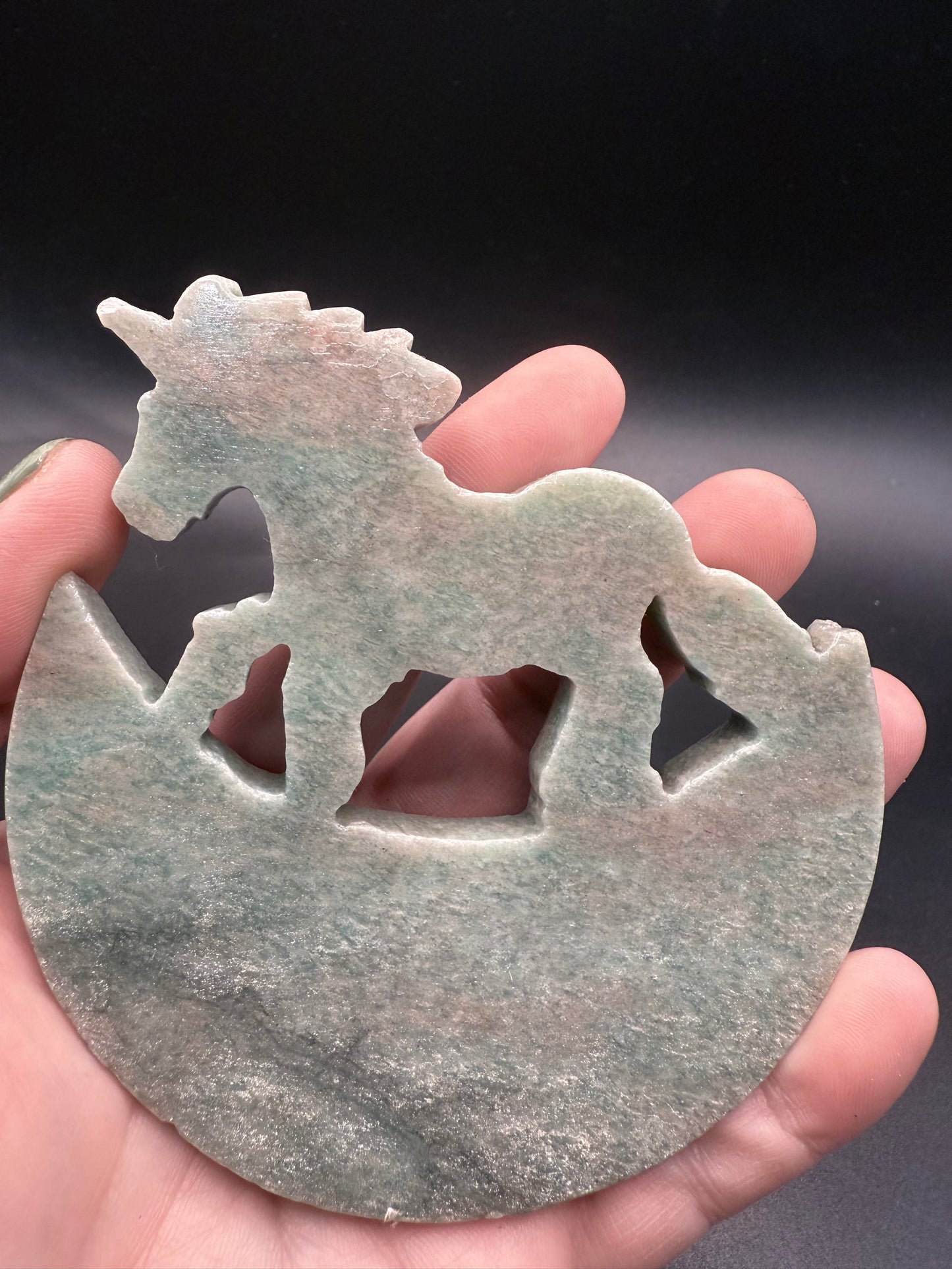 Amazonite Unicorn on Stand
