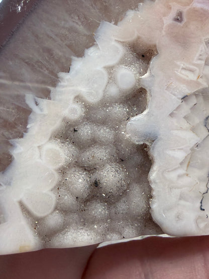 Druzy Agate Cat Geode — 156g | 9.2 x 9.1cm