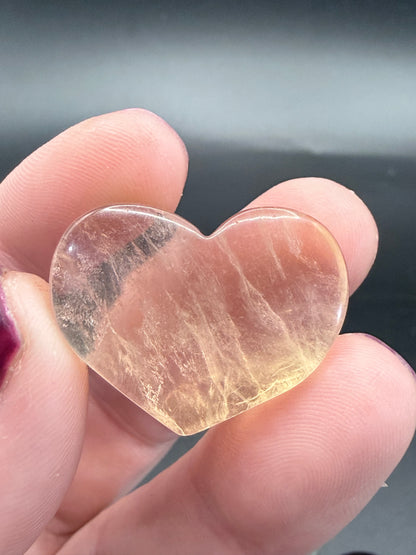 Rainbow Fluorite small Hearts