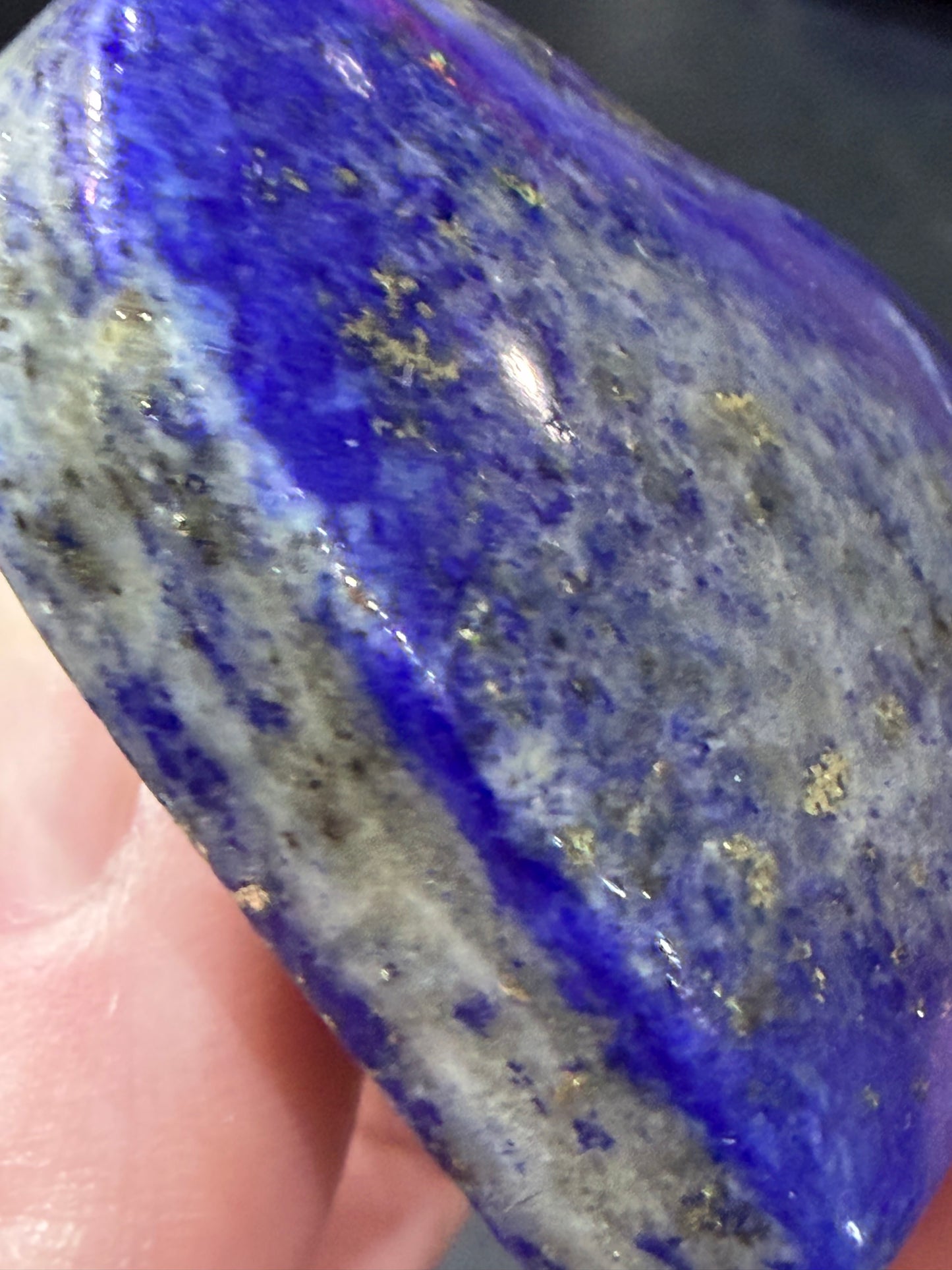 Natural Lapis Lazuli Heart with Pyrite | 5.2 cm | 66g D
