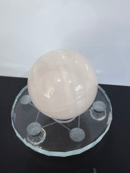 Pink Mangano Calcite Sphere – 431g | 6.7cm