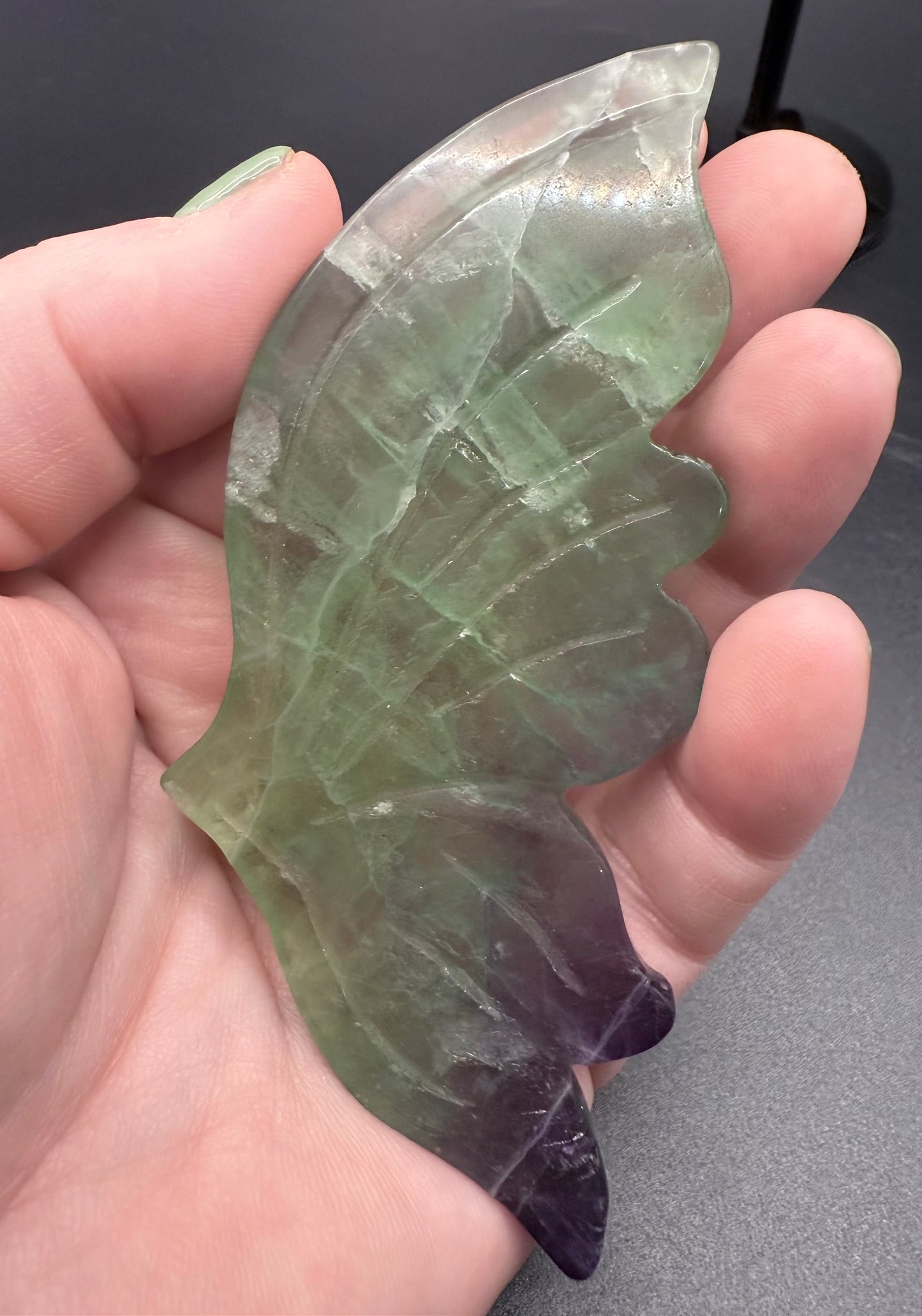 Rainbow Fluorite Butterfly with Stand