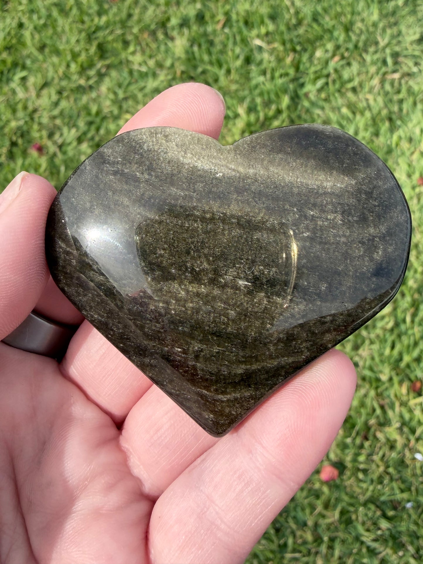 Gold Sheen Obsidian Heart – 6.2cm