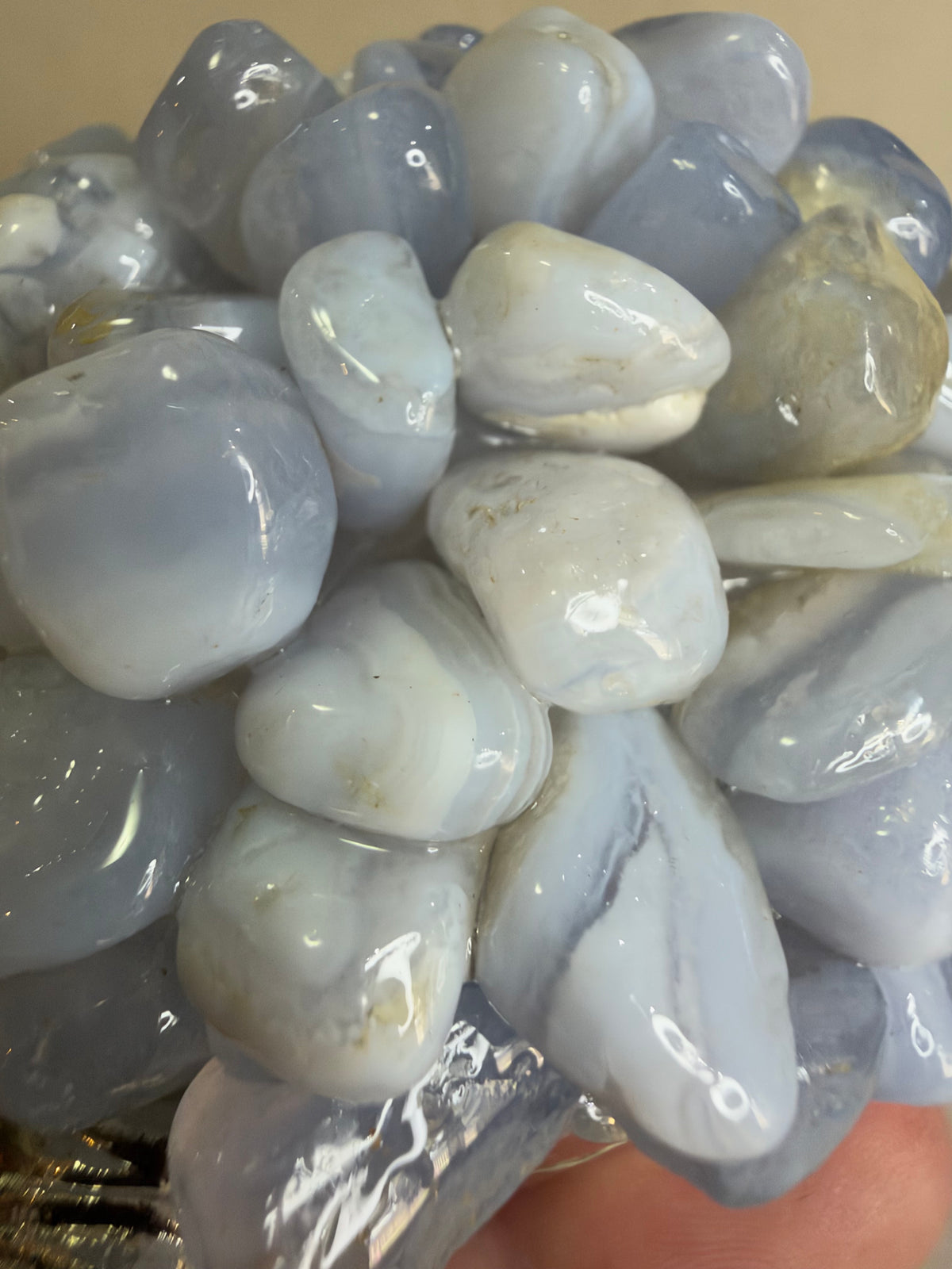 Blue Lace Agate Turtle Colour Changing USB Lamp