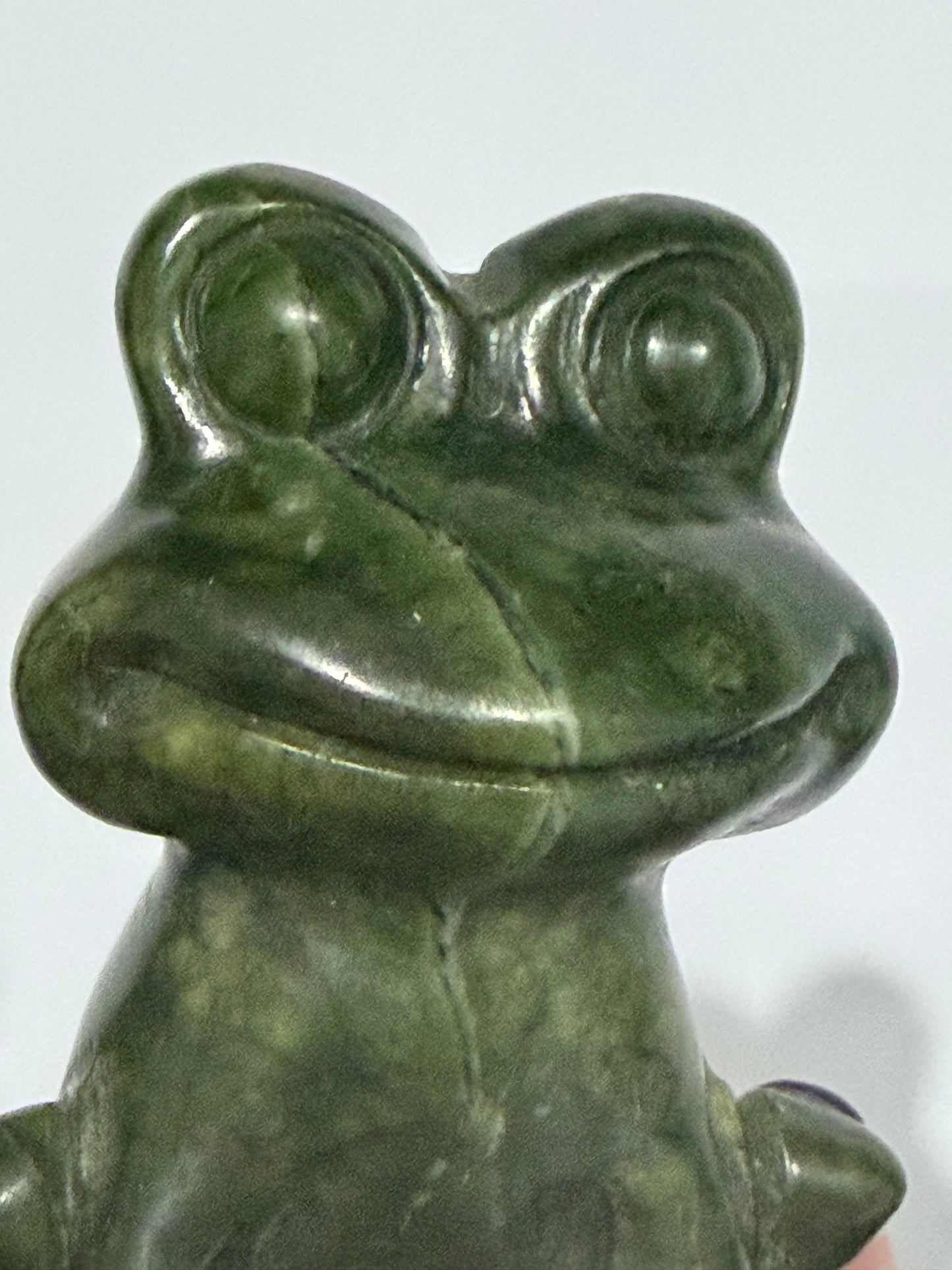 Serpentine Frog Carving