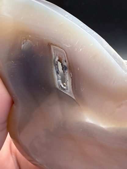 Agate Druzy Butterfly Carving