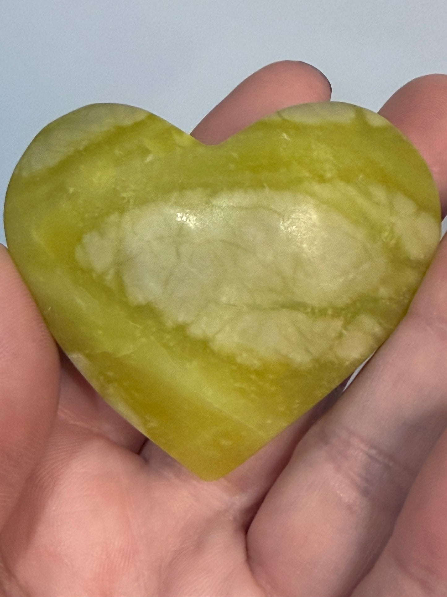 Lemon Jade (Serpentine) Heart 💛