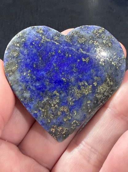 Natural Lapis Lazuli Heart with Pyrite | 5.2 cm | 60g E
