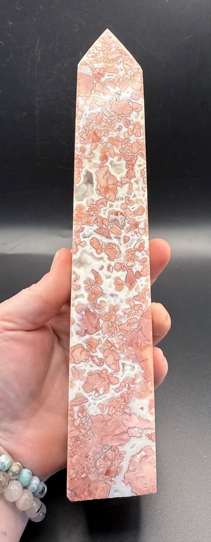 Pink Petal (Cotton Candy) Agate Statement Tower